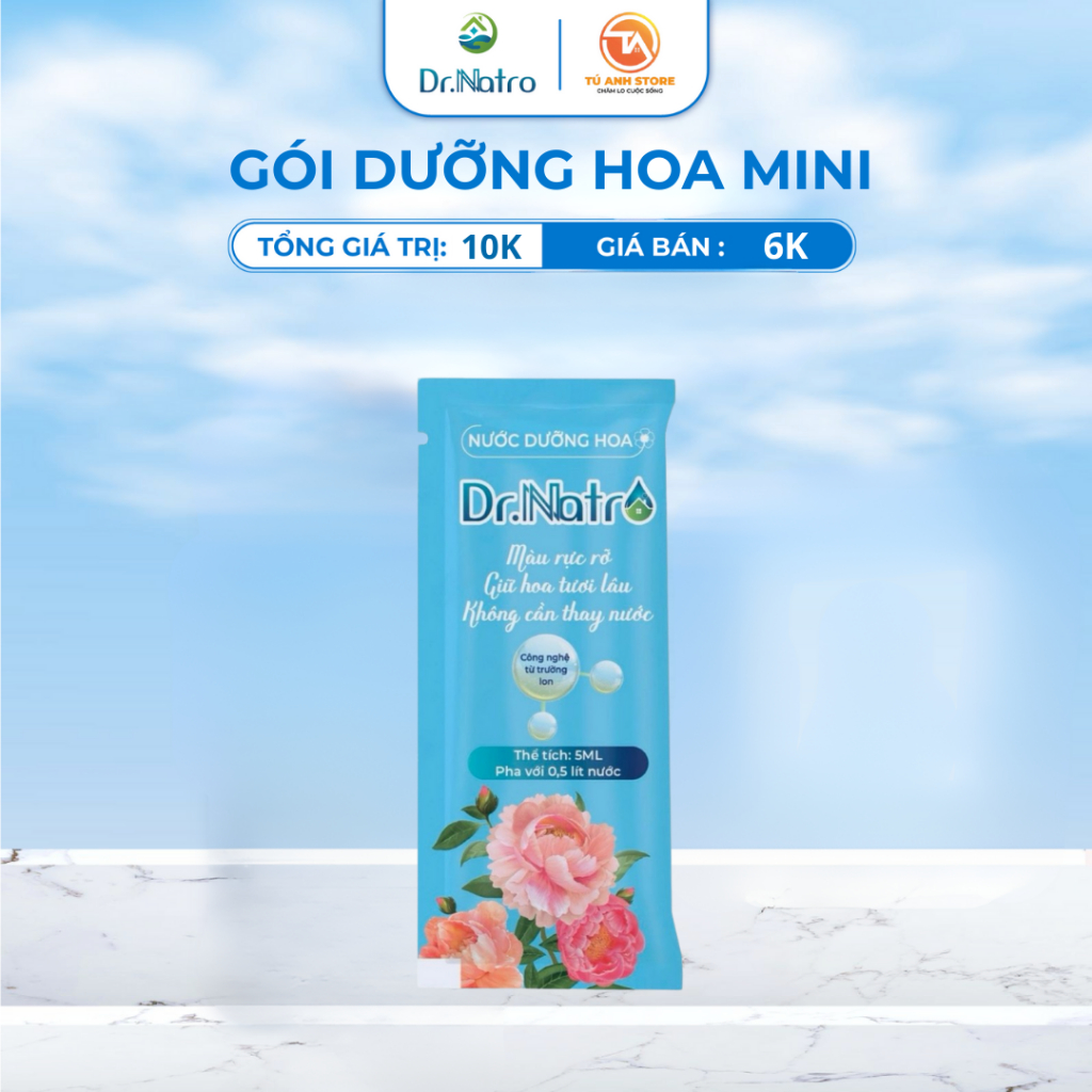 Gói dưỡng hoa tiện lợi dr natro giúp hoa tươi lâu không thối gốc - tuanhstore