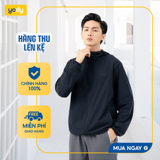   Áo khoác gió nam YODY áo chống nắng thể thao co giãn tiện dụng, chống tia UV MAWC25A035-SKM7005