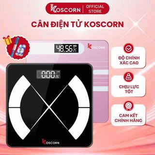 Cân Sức Khỏe Điện Tử KOSCORN KC0802 Kính Cường Lực Độ Bền Cao Dùng Pin Trọng Lượng Tối Đa 180kg