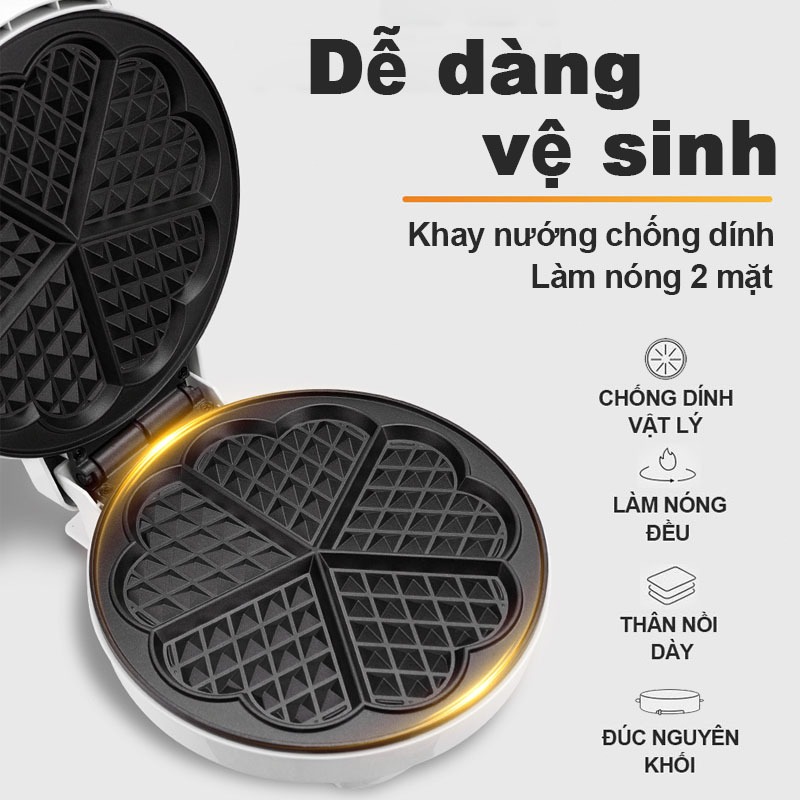 [2025 Mới] Máy Nướng Bánh Máy Làm Bánh Kẹp Máy Làm Bánh Quế Bánh Tổ Ong / Máy làm bánh waffle