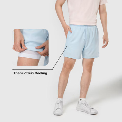 [MUA 2 GIẢM 5%]Quần shorts nam Summer Cool mềm mại, thoáng mát, thấm hút, 7inch 2 lớp Coolmate