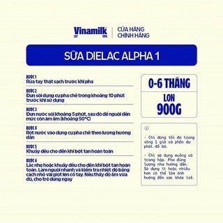 Sữa bột Diealac Alpha số 1 900g