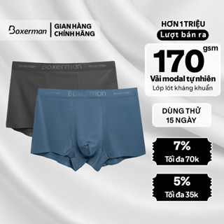 Combo 2 quần boxer nam NATURAL BREATH trunk modal vải sợi gỗ sồi kháng khuẩn BOXERMAN