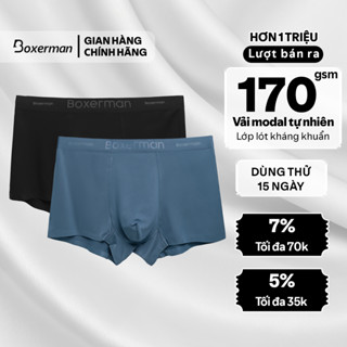 Combo 2 quần sịp nam NATURAL trunk modal gỗ sồi kháng khuẩn BOXERMAN