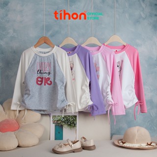  Áo thun dài tay bé gái TIHON cotton cao cấp in hình cute mềm mịn dễ phối đồ ACT0786020 