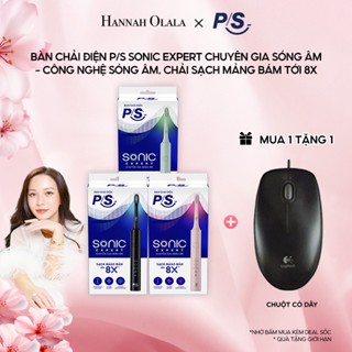 [HANNAH OLALA] Bộ bàn Chải Điện P/S Sonic Expert Chuyên Gia Sóng Âm - Công Nghệ Sóng Âm, Chải Sạch Mảng Bám Tới 8X