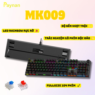 Bàn phím cơ gaming Meetion MK009 Fullsize 104 phím Hot-swappable (Red/Blue Switch), LED Rainbow
