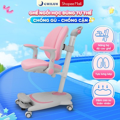 Ghế ngồi học chống gù Chilux G20, bé ngồi đúng tư thế, bảo vệ cột sống, có thể thay đổi chiều cao