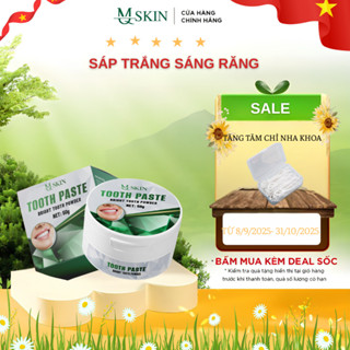    TẶNG TĂM CHỈ NHA KHOA   Sáp Trắng Răng 50gr MQ SKIN - Giảm Cao Răng Giúp Răng Trắng Sáng 