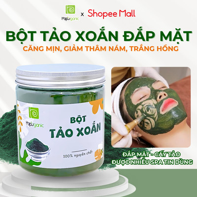 Bột Tảo Xoắn Cấy Tảo Đắp Mặt Spirulina Mặt Nạ Sáng Da Giảm Thâm Nám Giảm Mụn Hapuganic 300g