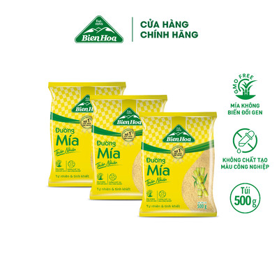 [Túi 500gr] Combo 3 túi Đường Mía Thiên Nhiên Biên Hòa 500G/túi