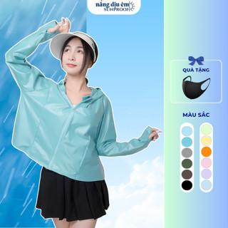 Áo khoác chống mưa nữ form croptop, chất liệu Oxford chống thấm, freesize dưới 70kg