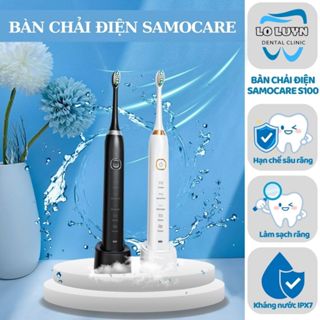 Bàn chải điện S100 bản Pro, bàn chải đánh răng 5 chế độ rung siêu mạnh sạc đế từ tính cao cấp tặng kèm 8 đầu chải
