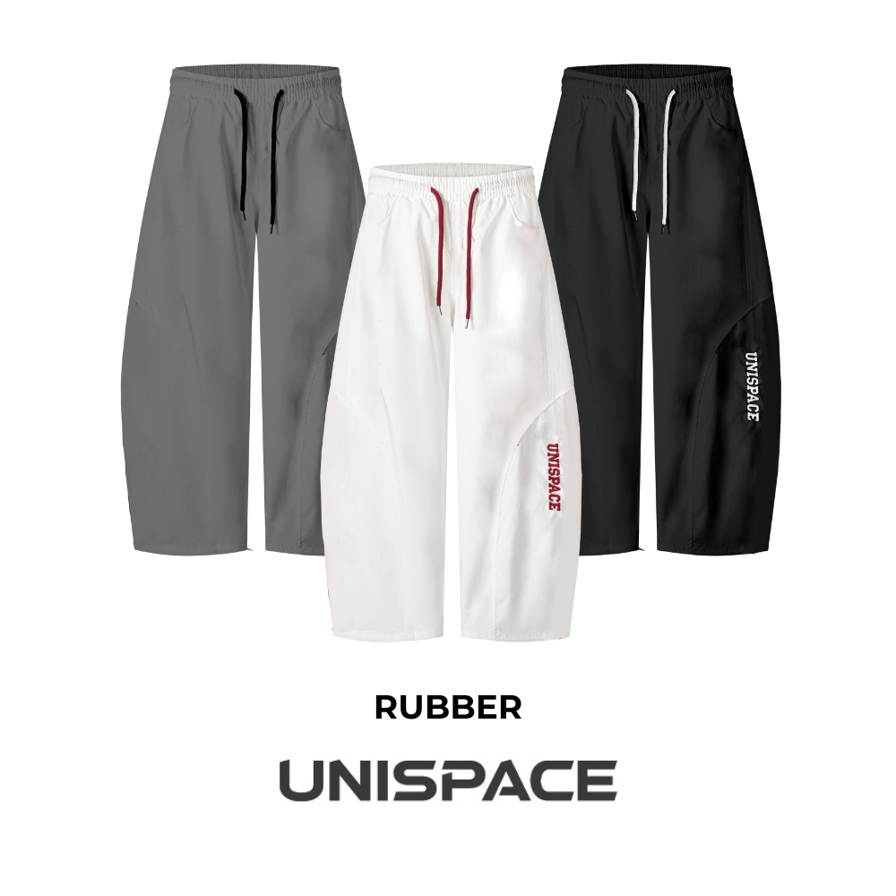  Quần vải dù cạp chun có phối dây local brand By UniSpace unisex nam nữ Rubber 