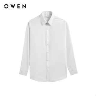  OWEN - Áo sơ mi dài tay trắng R Regular Fit AR258038D màu Trắng chất liệu Poly Rayon 