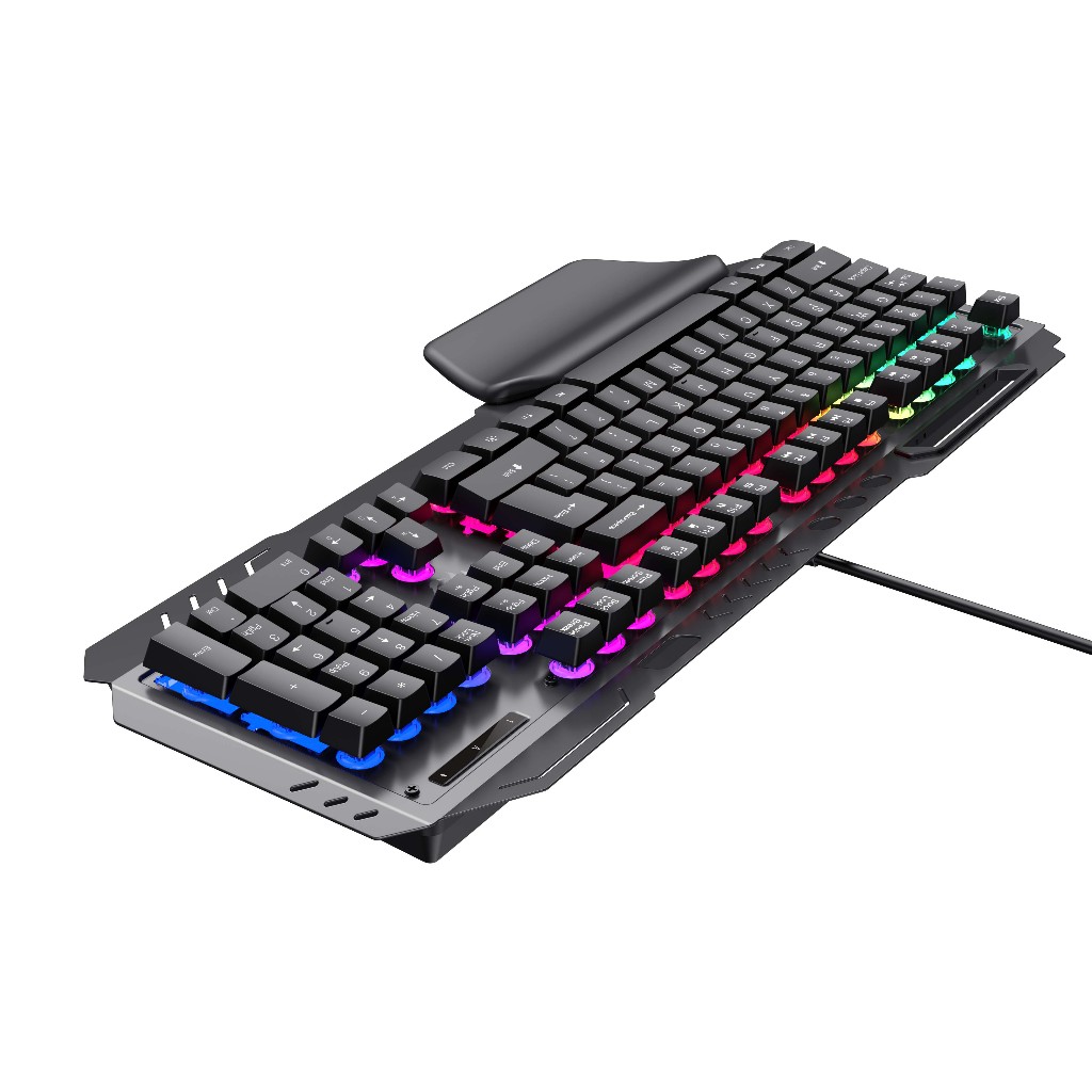 Bàn Phím Có Dây Havit KB838L Gamenote Khung Kim Loại | Đèn Nền 7 Màu | BigBuy360 - bigbuy360.vn