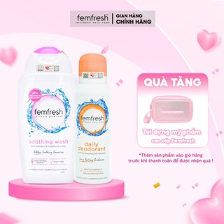 Combo Ngăn Ngừa Các Vấn Đề Phụ Khoa, DDVS Femfresh Soothing Wash & Xịt Thơm Mát Femfresh Deodorant Spray 125ml