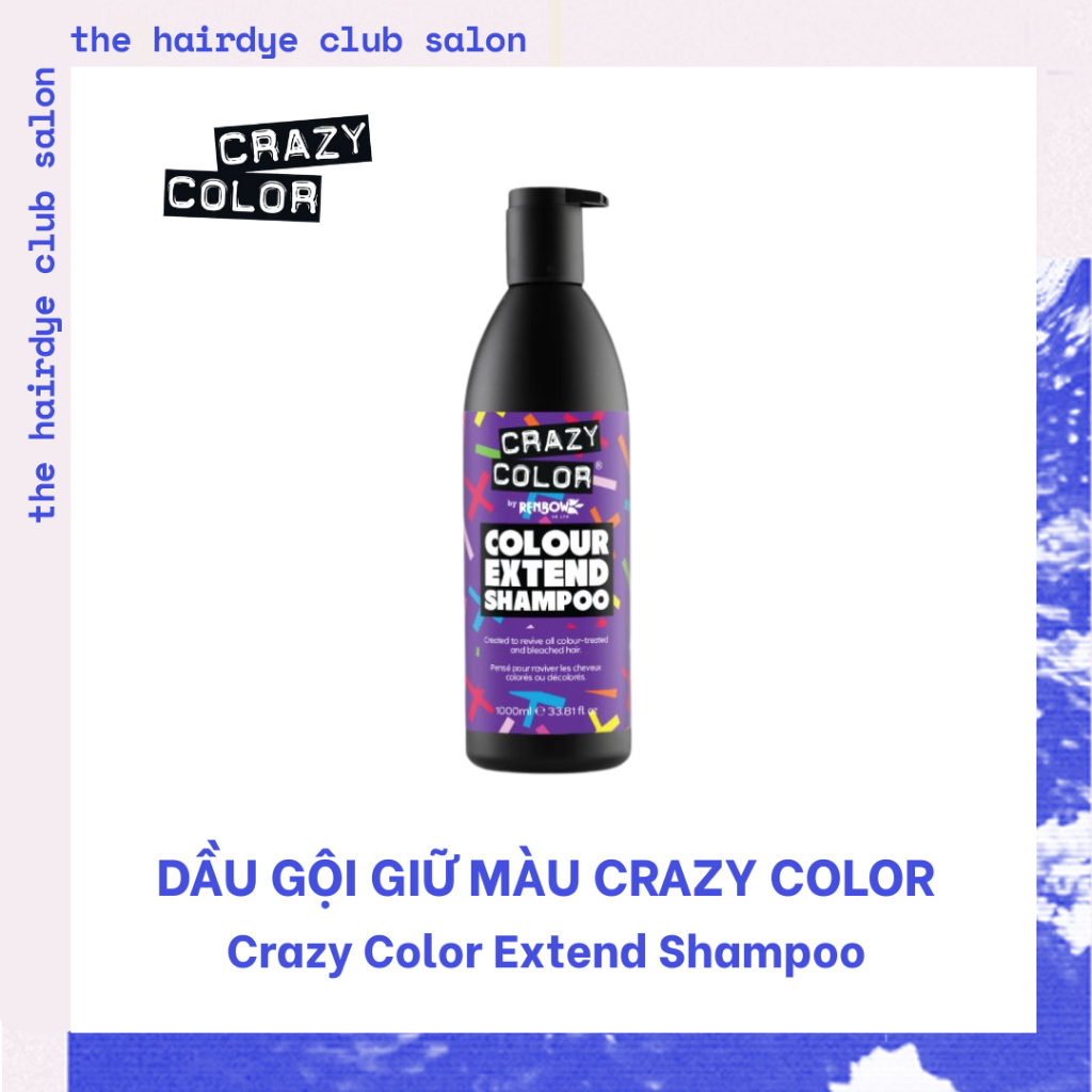 Dầu gội giữ màu không sulfate Crazy Color Extend Shampoo 100ml 200ml