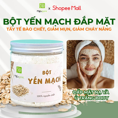 Mặt Nạ Bột Yến Mạch Hapuganic Nguyên Chất Mask Bột Giúp Trắng Da Giảm Mụn Bột Rửa Mặt Đều Màu Da
