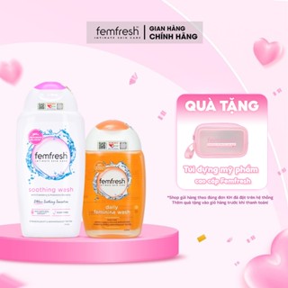 [COMBO] 2 Dung Dịch Vệ Sinh Phụ Nữ Chăm Sóc Vùng Kín Femfresh Soothing Wash 250ml + Femfresh Daily Intimate Wash 150ml