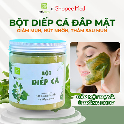 Bột Diếp Cá Sấy Lạnh Nguyên Chất Mặt Nạ Bột Thiên Nhiên Giảm Mụn, Trắng Da Giảm Thâm Hapuganic 300g