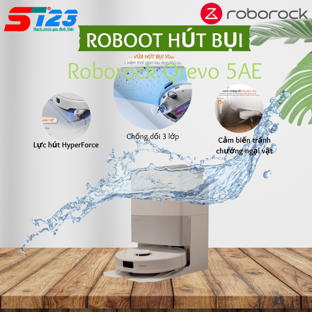 Robot Hút Bụi Lau Nhà Roborock Qrevo 5AE – Làm Sạch Thông Minh, Tiện Nghi Hiện Đại