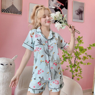  Bộ đồ pijama đùi nữ lụa mango cao cấp Yamopad đồ bộ mặc nhà cute dễ thương phong cách tiểu thư 