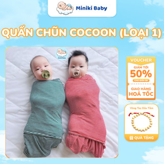  Chũn Cocoon cotton co giãn 4 chiều giúp trẻ ngủ say giấc tránh giật mình - Miniki Baby 