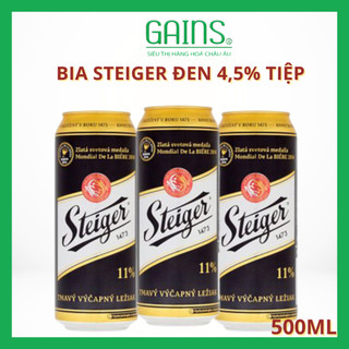 Bia Steiger đen 4,5% Tiệp -  500ml