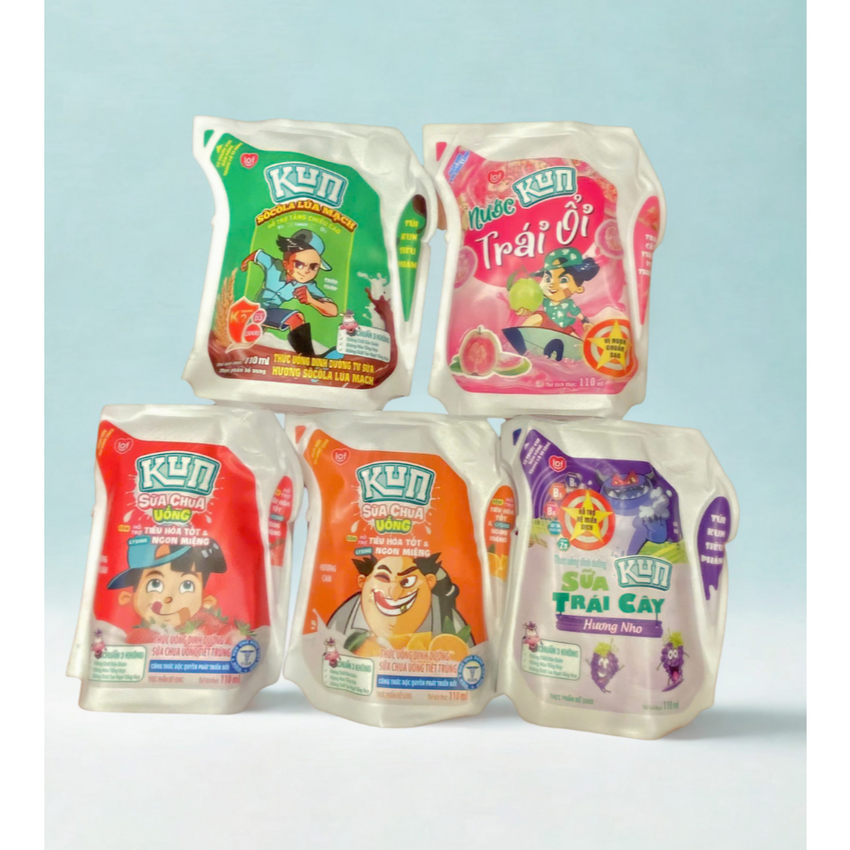 1 thùng sữa Kun 24 túi đủ vị , có mix 110ml