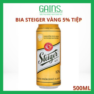 Bia Steiger Vàng 5% - Lon 500ml: Hương Vị Vàng Rực, Sảng Khoái Từ Châu Âu