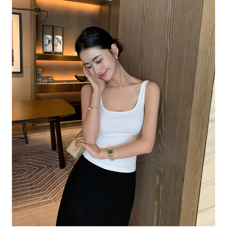 Áo ba lỗ nữ cotton mát BYJANE ( Từ 39kg-62Kg) áo 2 dây bản to, áo tanktop phù hợp đi tập-012 | BigBuy360 - bigbuy360.vn