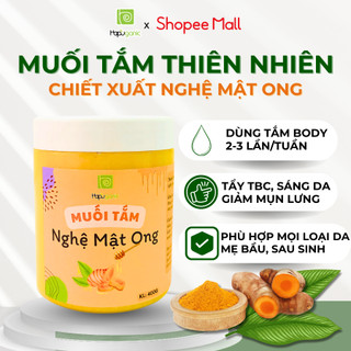 Muối Tắm Nghệ Mật Ong Tẩy Da Chết Toàn Thân Bath Salt Scrub Hapuganic 400g 