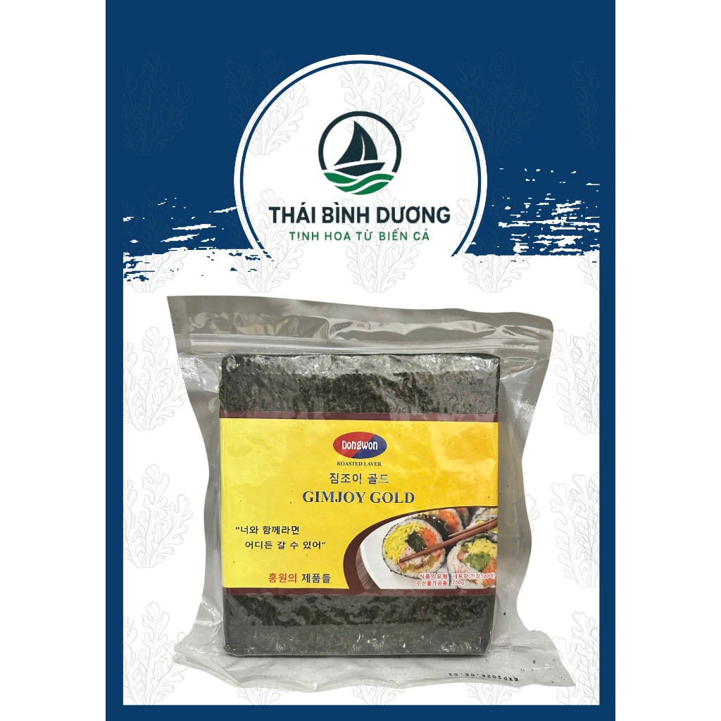  Lá kim cuộn  Rong biển cuộn cơm 100 lá xanh hơn Gimjoy Gold - Có Zip 