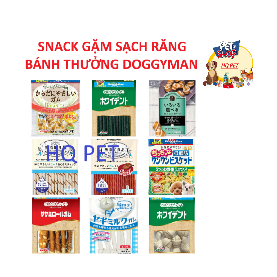 (Tổng hợp) Snack que xương gặm DOGGYMANb sạch răng, xương gặm, bánh thưởng,Snack Doggyman