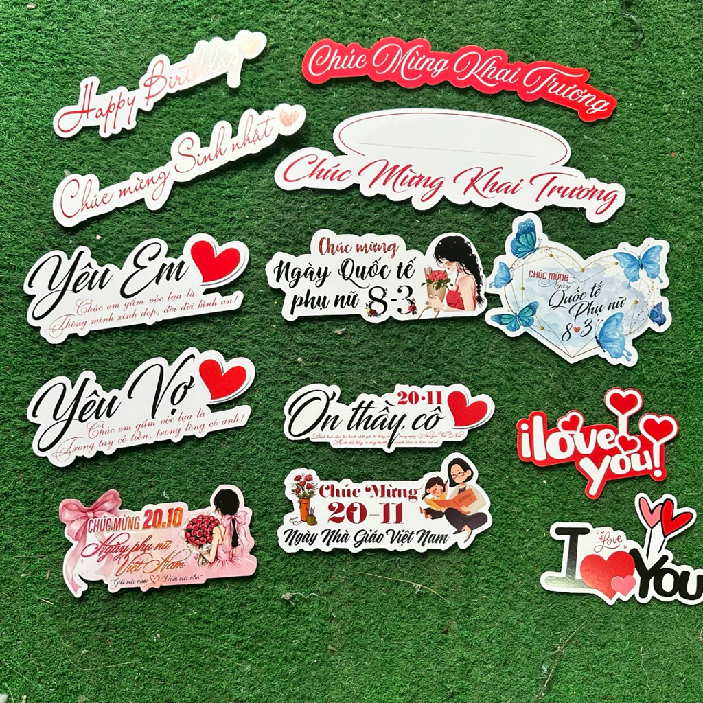 Banner, Toper ,Thiệp,  đủ lễ ( SÉT 20 cái)   14/2.NGÀY 8/3.NGÀY 20/11.NGÀY 20/10