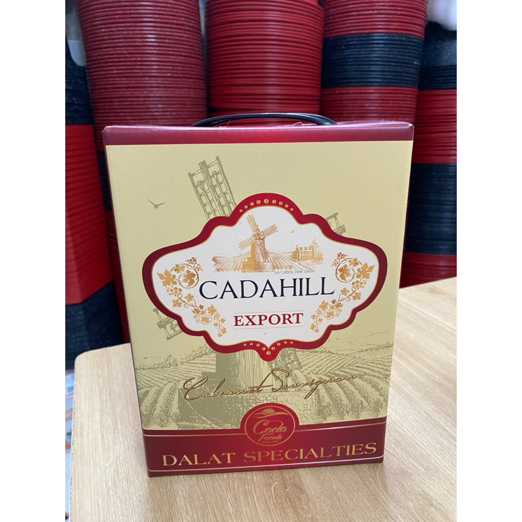 Vang đỏ Đà Lạt CADAHILL EXPORT  Cabernet Sauvignon13.5% 3 Lít