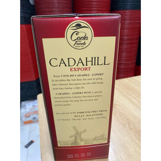 Vang đỏ Đà Lạt CADAHILL EXPORT  Cabernet Sauvignon13.5% 3 Lít