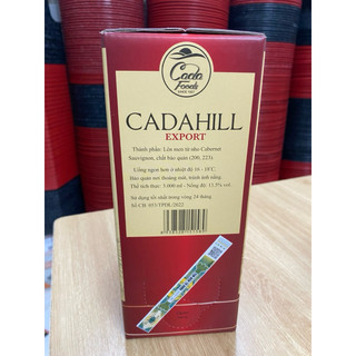 Vang đỏ Đà Lạt CADAHILL EXPORT  Cabernet Sauvignon13.5% 3 Lít
