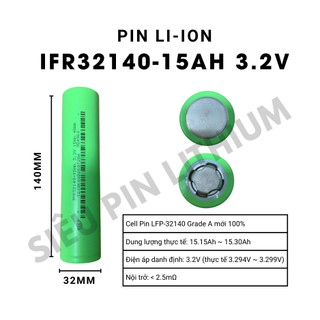 Pin 32140 3.2V 15Ah mới 100% chuẩn loại A Tặng kèm khung nhựa
