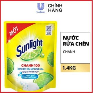  Nước Rửa Chén Sunlight hương chanh TÚI 1.4KG – Đánh Bay Dầu Mỡ Hương ChanhThơm Mát 