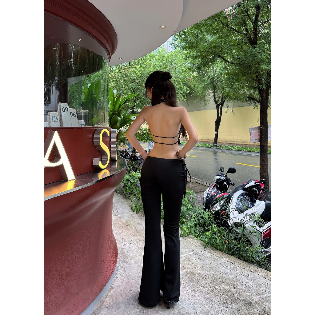 Quần ống loe dài cạp trễ phối dây tôn dáng WANNA, SALDO, YUCI, AMBUS, REVICE - 𝐊𝐈𝐋𝐋 𝐒𝐘𝐒𝐓𝐄𝐌 | BigBuy360 - bigbuy360.vn