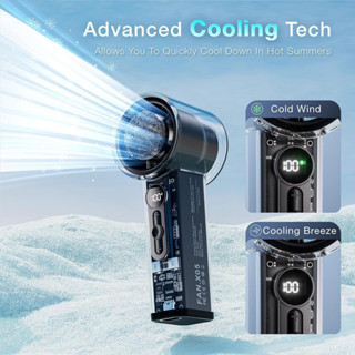 Quạt sò lạnh Mini FAN X05 Turbo Jet 3000 mAh có thể sạc lại, cầm tay, di động, gió mạnh, tốc độ cao 140 vòng/phút