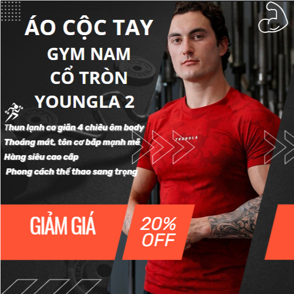 Áo gym nam youngla 2 – chất liệu bền đẹp, thoáng khí vượt trội trong mọi thời tiết