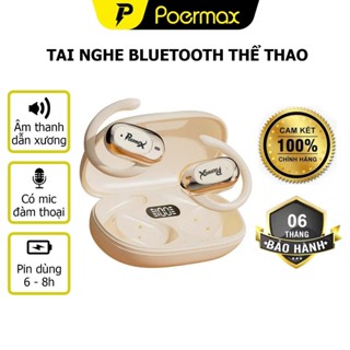 Tai nghe thể thao không dây bluetooth Poermax M57, tai nghe open-ear đeo thoải và chắc chắn