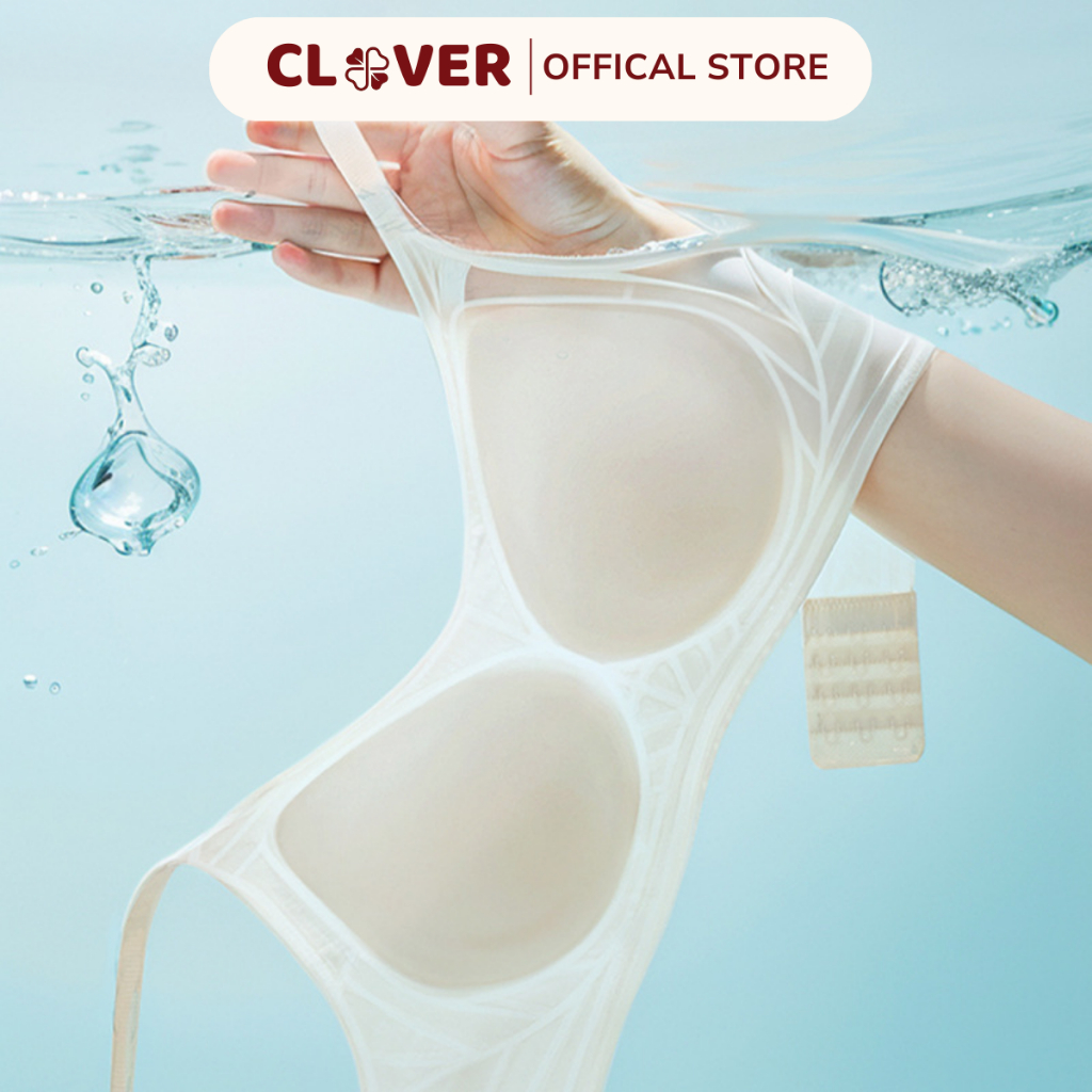 Áo Lót Áo Ngực Áo Bra Nữ Chất Su Lạnh Mút Mỏng Không Gọng Thoáng Mát Gom Quả Chống Xệ CLOVER - 910