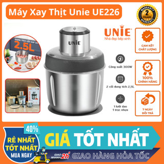 Máy Xay Thịt Đánh Ruốc Unie UE226 Dung Tích 2.5L Thiết Kế 4 Lưỡi Dao Sắc Bén Và 2 Cối Xay To