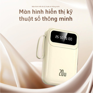 KKS Bộ Sạc 20000mHA 10000mHA sạc nhanh pin mini dung lượng lớn có sẵn nhiều dây sạc