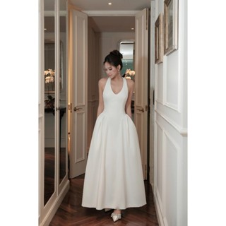 Đầm cổ yếm dáng dài xòe COCOBEBE JADE DRESS