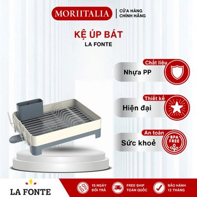 Kệ Úp Bát Đĩa La Fonte Kèm Khay Thoát Nước - 1 Tầng & 2 Tầng, Inox Bền Đẹp, Tiết Kiệm Không Gian